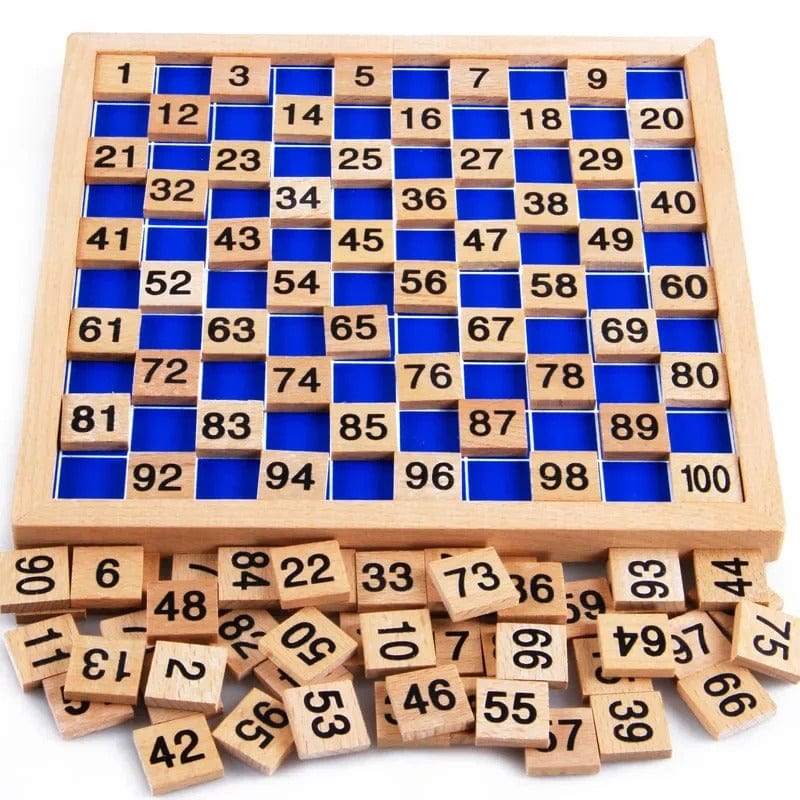 100-Square Wooden Counting Board