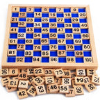 100-Square Wooden Counting Board