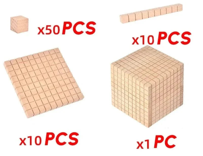 Wooden 1000 Cube – Math Learning Block for Kids