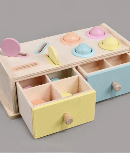 Wooden Ball Tracker Toy for Toddlers