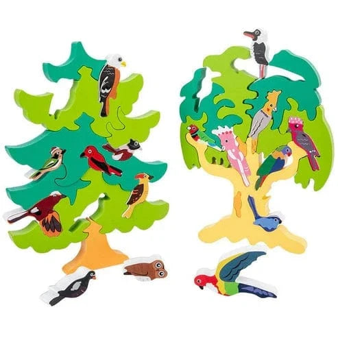 Wooden Bird Puzzle for Kids