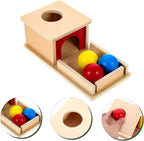 Juguete Montessori de caída de bolas y clasificación de formas