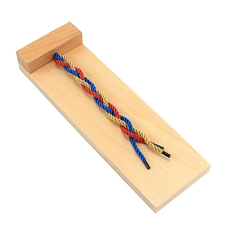Montessori Wooden Braiding Board