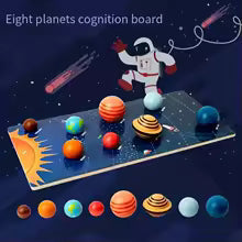 Holzpuzzle-Set zum Sonnensystem