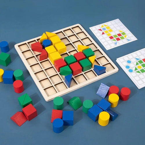3D Wooden Shape Puzzle for Kids