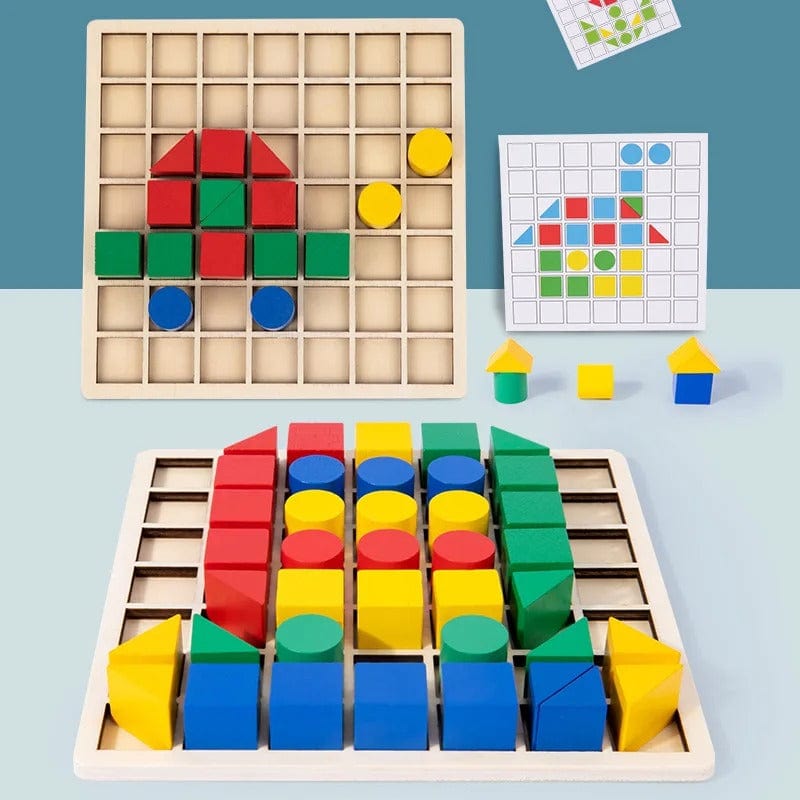 3D Wooden Shape Puzzle for Kids