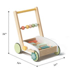 Wooden Activity Walker with Building Blocks