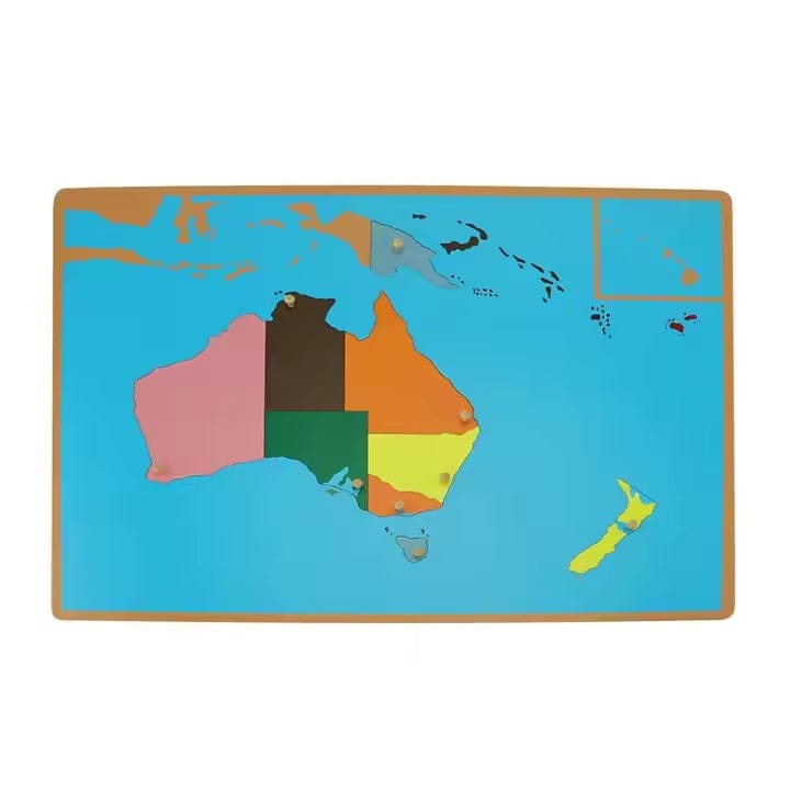 Australia & Oceania Wooden Puzzle Map