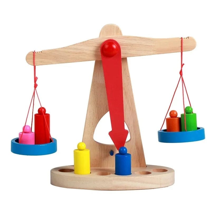Wooden Balance Scale Toy for Kids