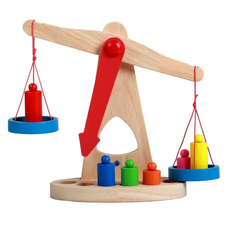 Wooden Balance Scale Toy for Kids