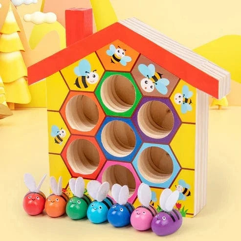 Bee Sorting Game with Tongs