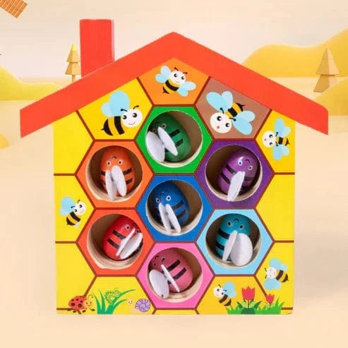 Bee Sorting Game with Tongs