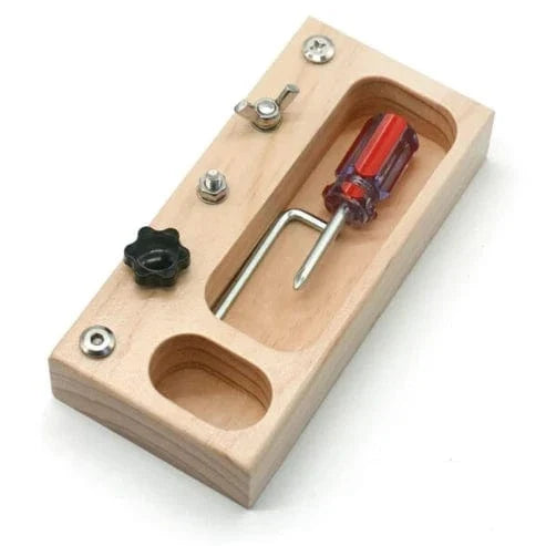 Wooden Bolt Board for Toddlers