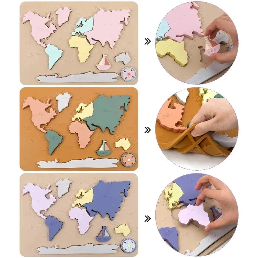 Continent Map Puzzle