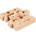 Wooden Cylinder Sorting Puzzle