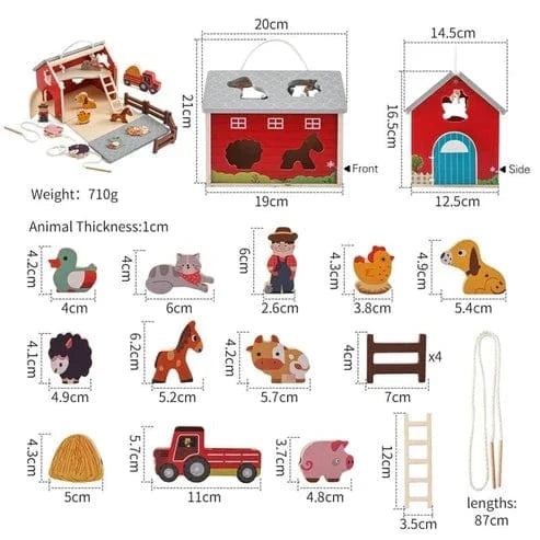 Wooden Farm Playset