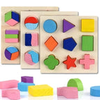 Wooden Geometric Shape Puzzle for Toddlers