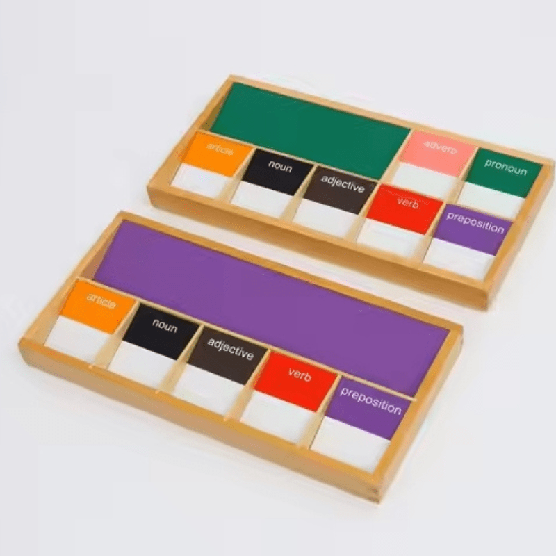 Wooden Grammar Learning Boxes for Kids