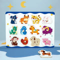 Wooden Animal Knob Puzzle for Toddlers