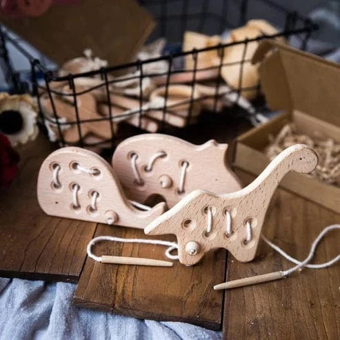 Wooden Animal Lacing Toy