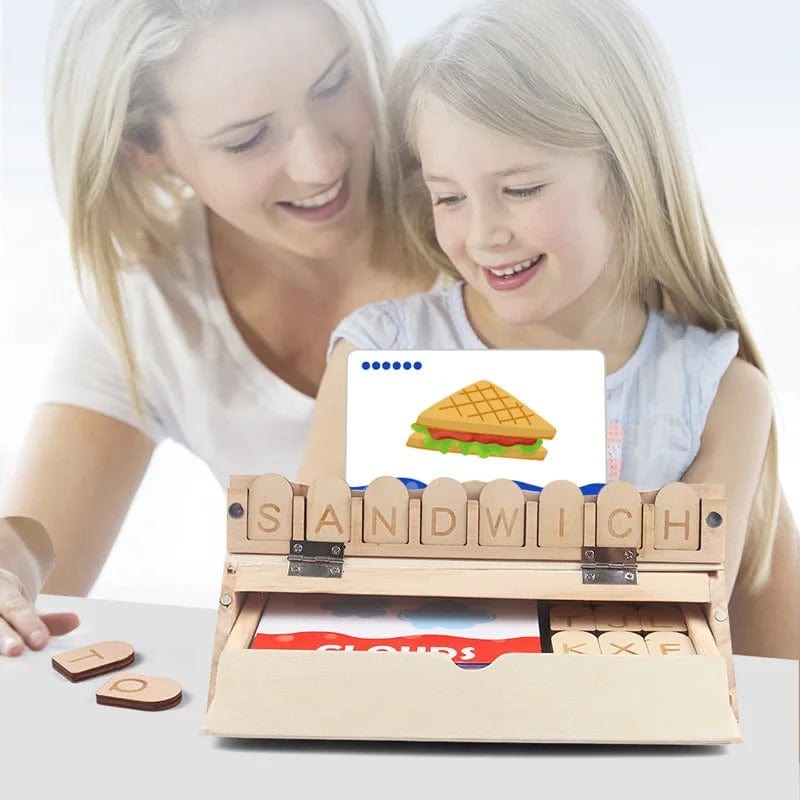 Wooden Letter Matching Spelling Board