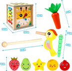 Wooden Activity Cube for Toddlers