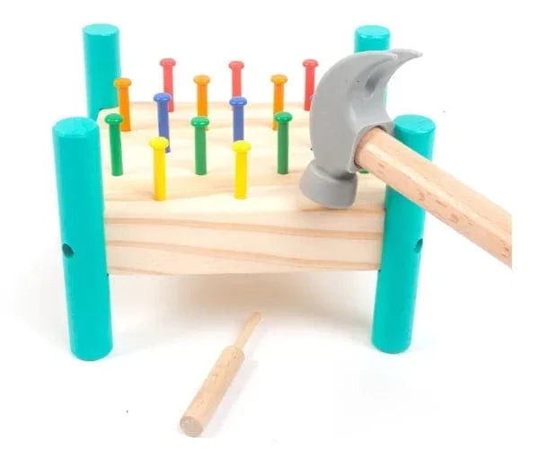 Wooden Nail Board & Hammer Set
