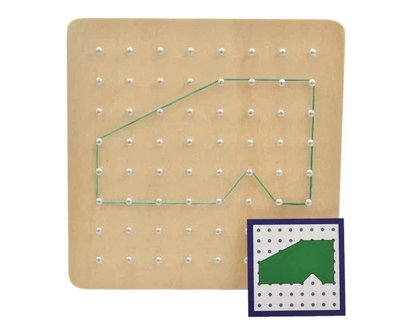 Wooden Nail Board with Rubber Bands