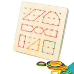 Wooden Nail Board with Rubber Bands