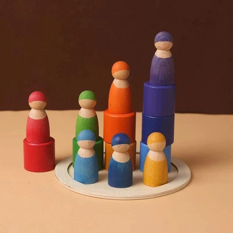 Wooden Peg Dolls Set