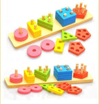 Wooden Peg Shape Sorting Puzzle for Toddlers