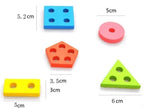 Wooden Peg Shape Sorting Puzzle for Toddlers