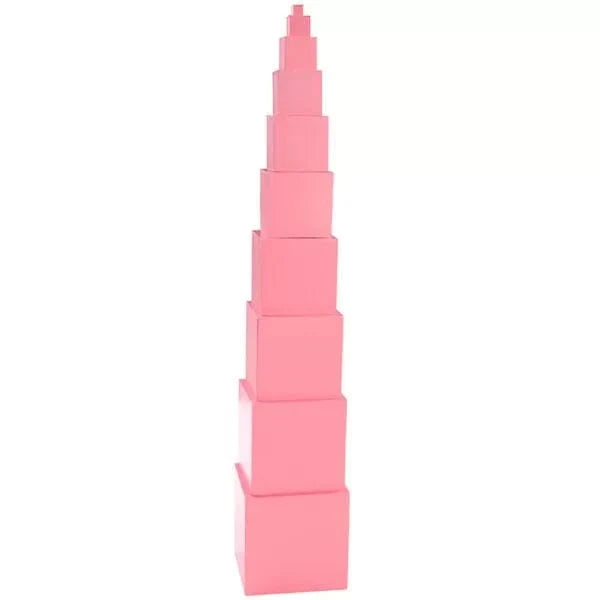 Pink Wooden Stacking Cubes for Kids