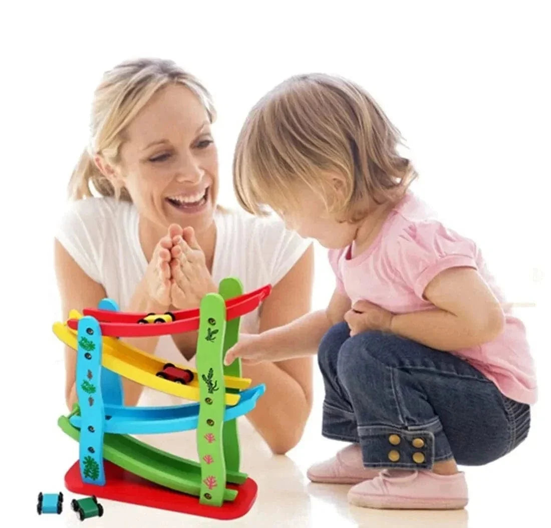 Wooden Car Race Track Toy