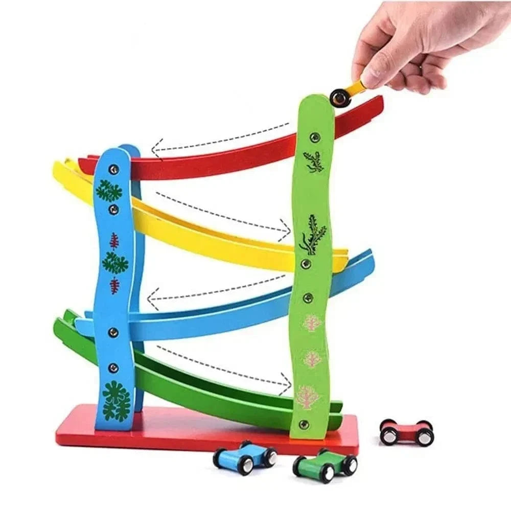 Wooden Car Race Track Toy