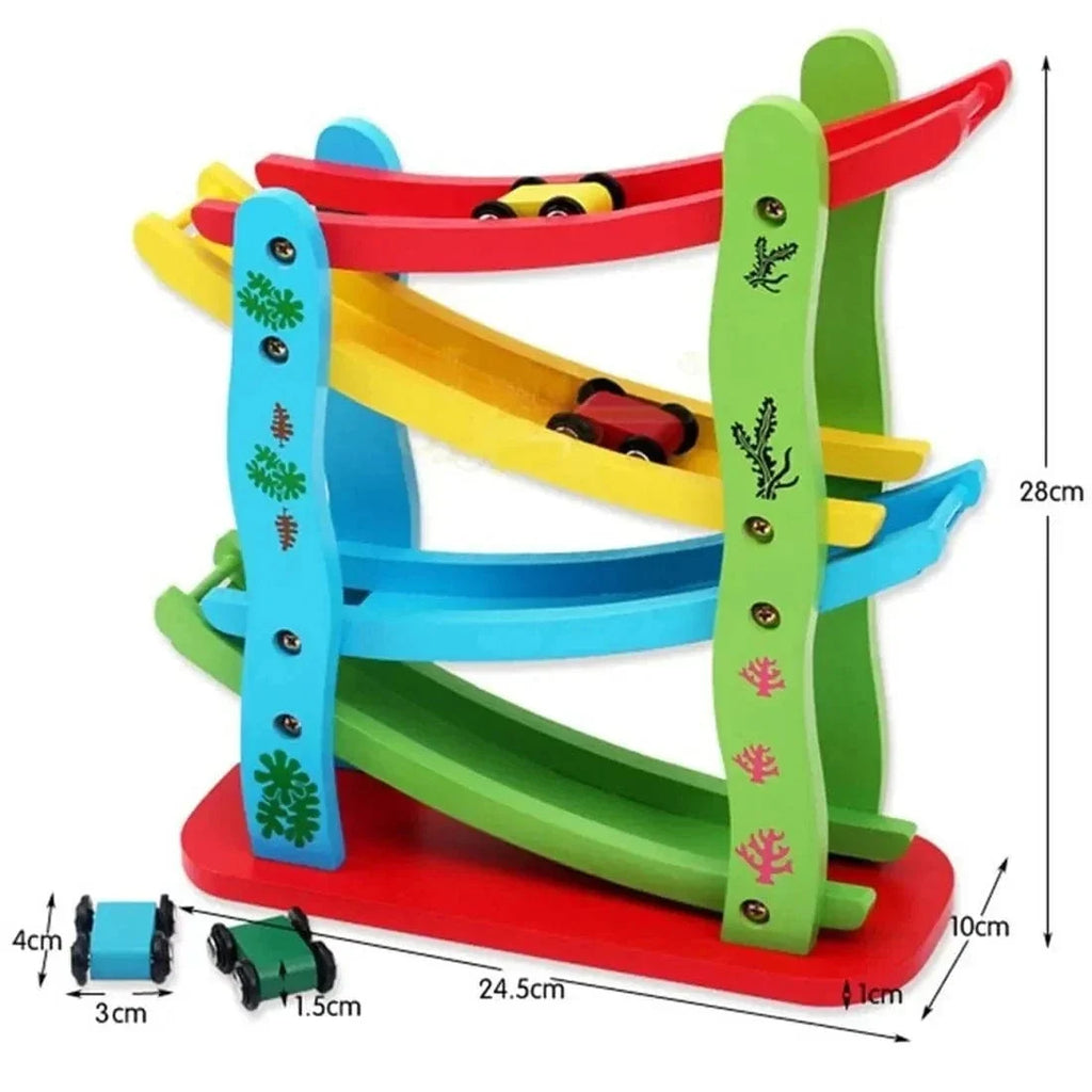 Wooden Car Race Track Toy