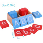 Letras del alfabeto de papel de lija