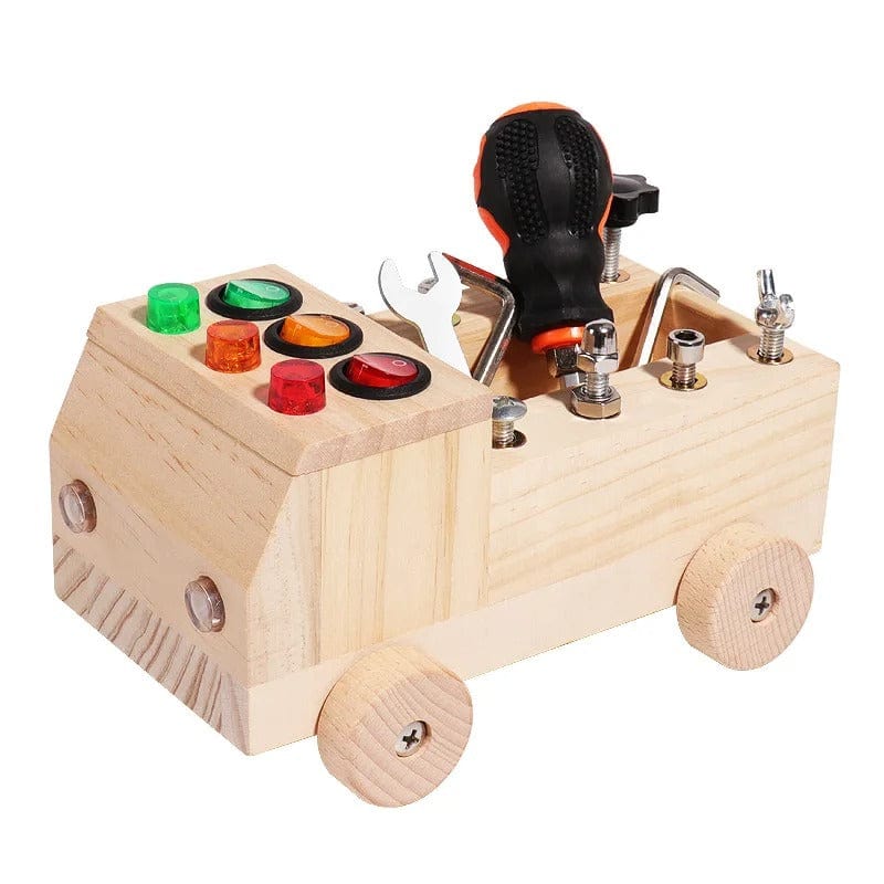 Wooden Screwdriver Assembly Truck Toy