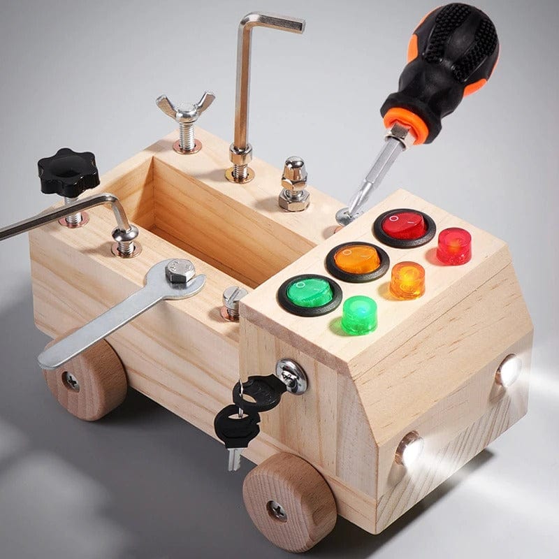 Wooden Screwdriver Assembly Truck Toy