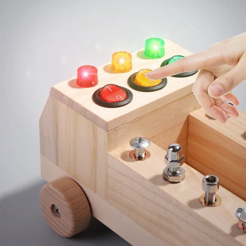 Wooden Screwdriver Assembly Truck Toy