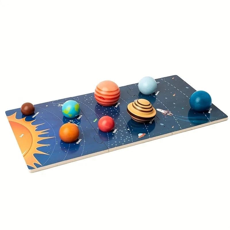 Holzpuzzle-Set zum Sonnensystem