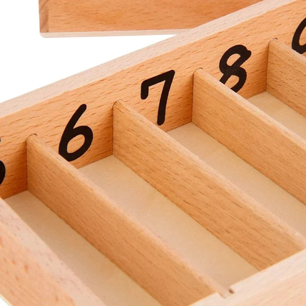 Wooden Spindle Box – Number Counting Learning Toy
