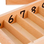 Wooden Spindle Box – Number Counting Learning Toy