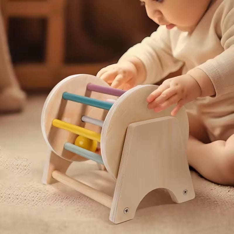 Wooden Spinning Drum Toy