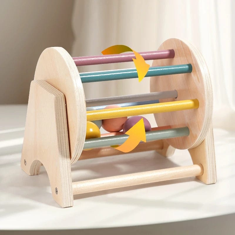 Wooden Spinning Drum Toy