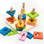 Wooden Shape Sorting Stacking Toy