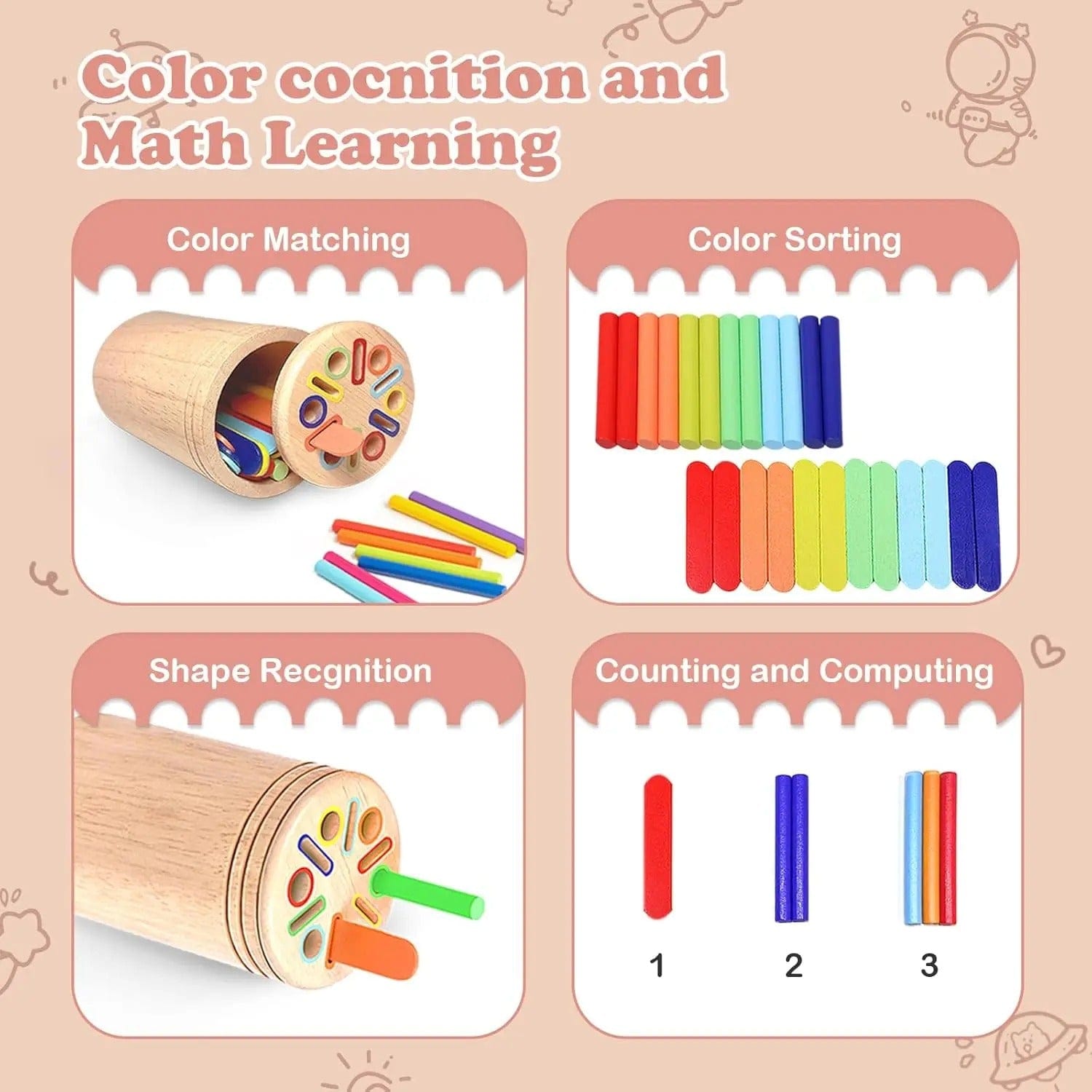 Wooden Sorting & Stacking Toy