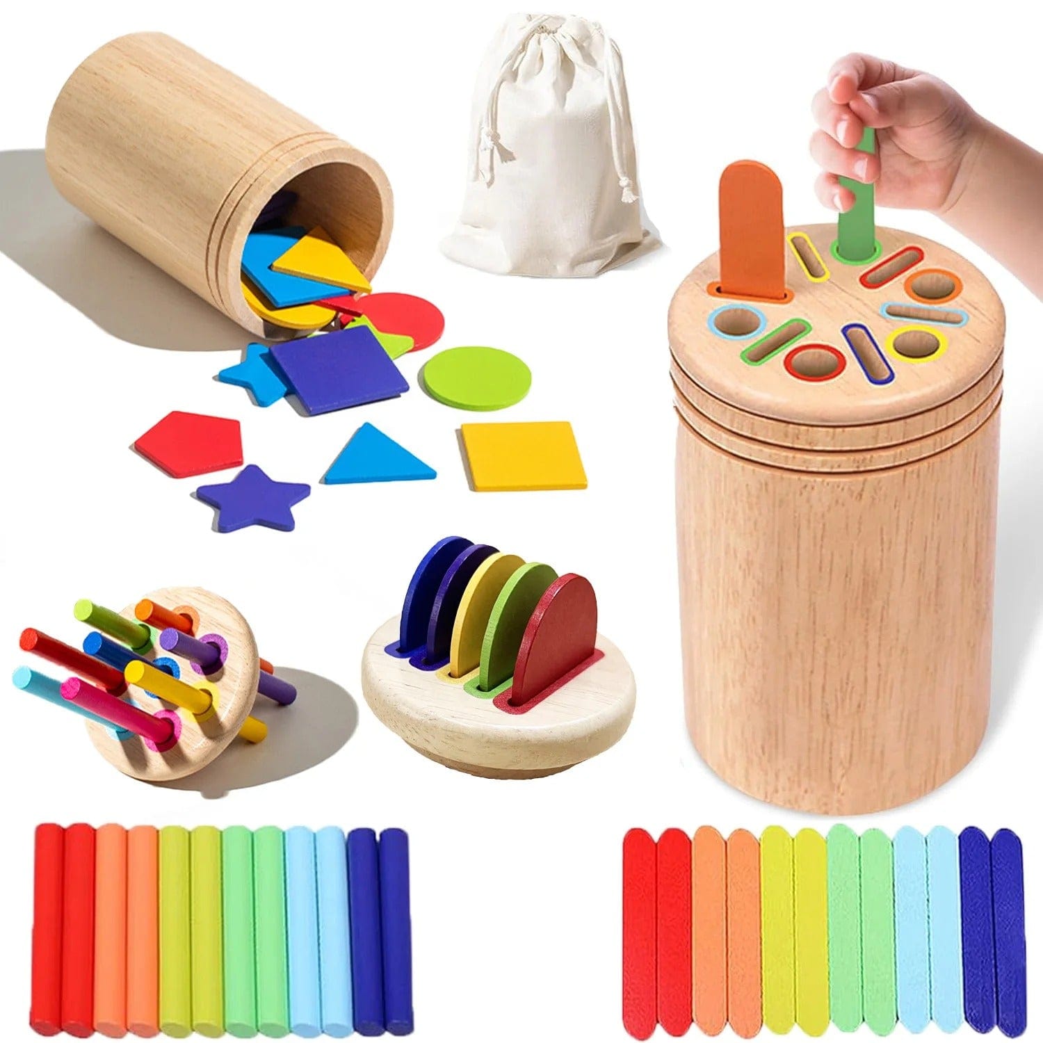Wooden Sorting & Stacking Toy