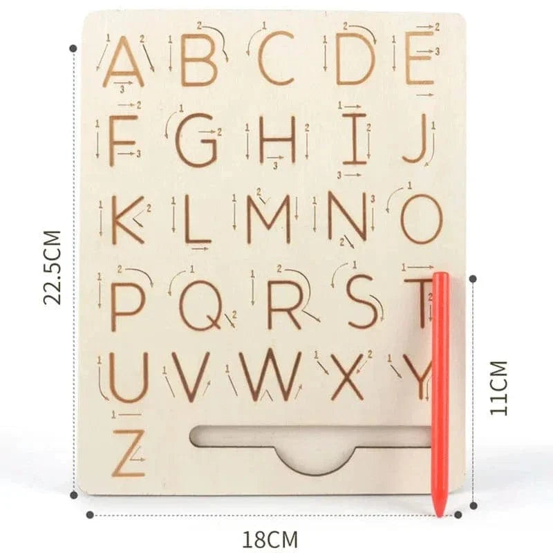 Wooden Letter Tracing Board for Kids