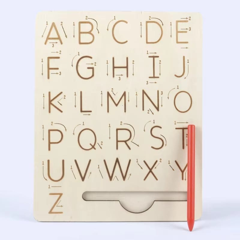 Wooden Letter Tracing Board for Kids